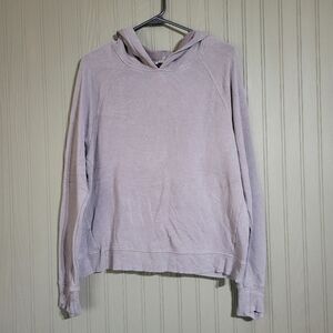 Athleta Pinnacle Criss-Cross Hooded Sweatshirt Pullover Purple Women's Large